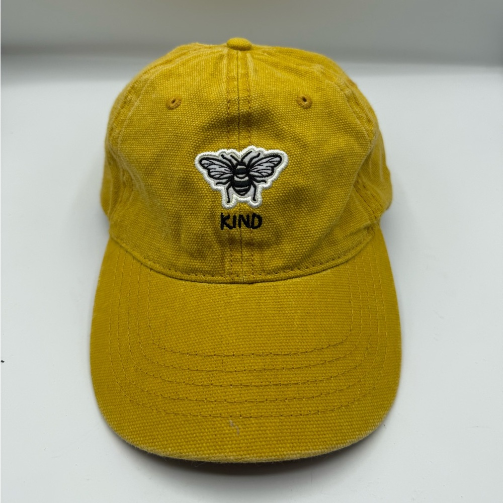 Yellow "Bee" Kind Embroidered Baseball Cap